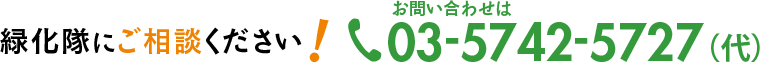 お問い合わせは 03-5742-5727(代) お電話ですぐにお伺いします!